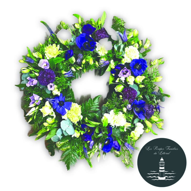 Couronne bleu, violine et blanche