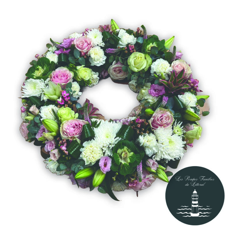 Couronne blanche et rose